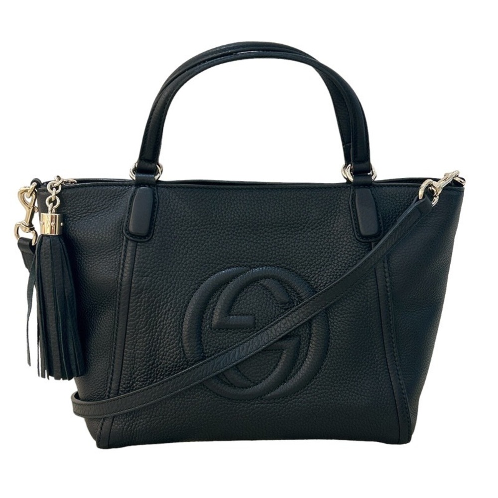 Gucci Soho 2way Tote Bag Black - Gem